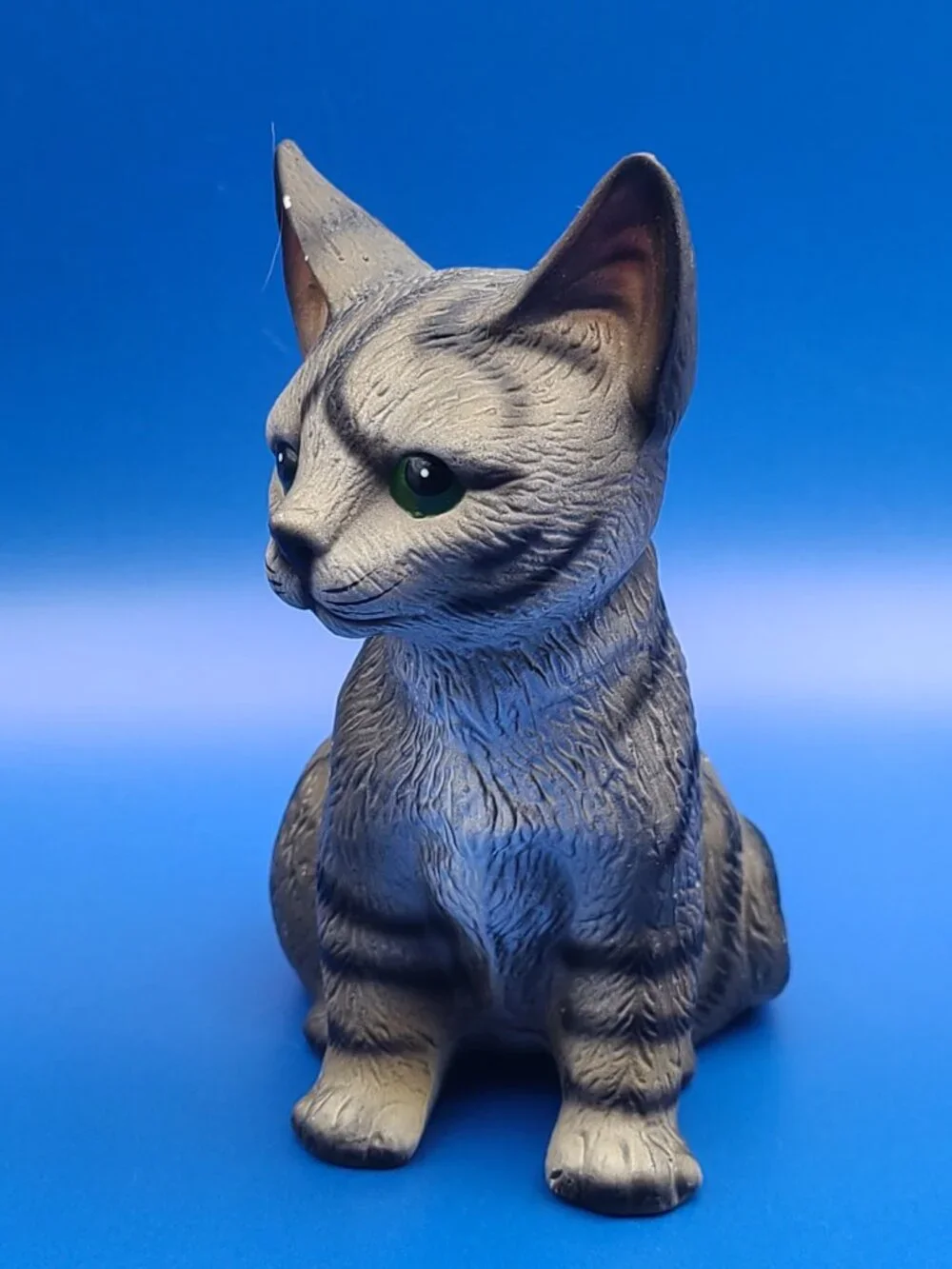 Lefton Vintage 1985 Grey Striped Tiger Tabby Cat Figurine 04846 5